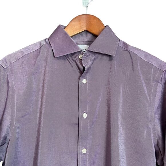 Charles Tyrwhitt purple button down dress shirt‎ - Picture 2 of 8